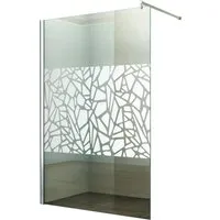 Dein Bau Projekt Walk-In Duschabtrennung Scherben 80 x 200 cm - Komplettduschen mit 10mm ESG-Glas und Nano-Beschichtung für einfache Reinigung. Flexibel anpassbar dank Wandprofil und Querstange, ideal für jedes Badezimmer.