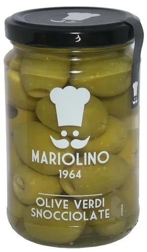 Grüne Oliven entkernt 314 ml. - Mariolino