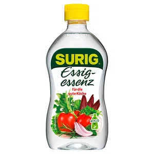 Surig Essigessenz 25% Säure, 388ml - Sonstige Speisen, perfekte Grundlage für selbstgemachte Essig-Spezialitäten mit 25% Säure, ideal zum Verdünnen für leckere Fruchtessige und zur effektiven Reinigung.