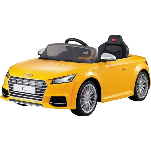 Rastar Audi TTS Roadster Elektroauto für Kinder - Gelb - Elektrofahrzeug für Kinder ab 3 Jahren, mit zwei Fahrmodi (selbstfahren oder Fernsteuerung) und originalgetreuem Design. LED-Scheinwerfer und Ultra-Grip Gummiräder sorgen für sicheres Fahrvergnügen!