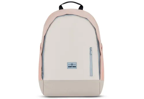 Johnny Urban Neo Rucksack Beige Rosa - Sportlicher Daypack mit 16 Zoll Laptopfach - Minimalistischer Daypack "Neo" für Schule und Alltag. Praktische Fächer, ergonomische Schulterträger und viel Stauraum – ideal für Teenager und Erwachsene. Maße: 47x31x17 cm, Gewicht: 544 g.