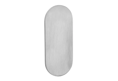 SOTECH Blindrosette oval 65 x 28 mm Edelstahl Satin mit 3M-VHB-Klebepad - Elegante ovale Blindabdeckung aus hochwertigem Edelstahl, einfach ohne Bohren montierbar. Ideal zur Abdeckung nicht genutzter Türbohrungen in modernen Wohn- und Arbeitsumgebungen.