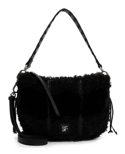 SURI FREY Schultertasche Beutel schwarz – stilvoll und praktisch - Schwarze Schultertasche aus strapazierfähigem Polyester. Mit abnehmbarem, verstellbarem Schulterriemen und praktischem Zipper-Verschluss. Ideal für den täglichen Gebrauch und vielseitig kombinierbar.