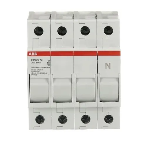 ABB E 93N/30 CC Sicherungshalter - Leistungsschalter für DIN-Schiene, 3P+N, Nennstrom 30A, schützt zuverlässig Ihre elektrischen Anlagen mit IP20 Schutzart.