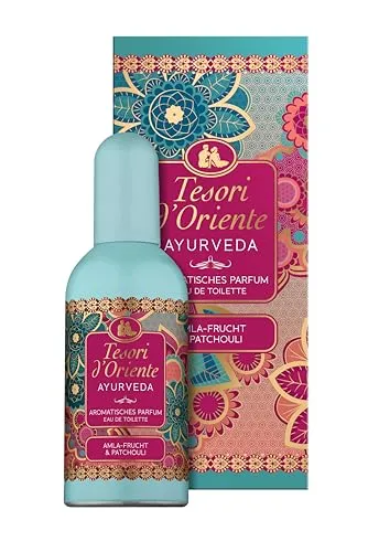 Tesori d'Oriente EDT Ayurveda 100 ml, aromatisches Parfüm (Amla-Frucht & Patchouli), im Aluminiumflakon, Wellness-Ritual für Körper & Sinne