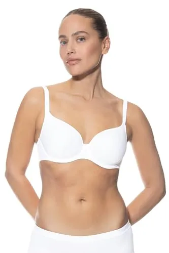 Mey Bügel-BH JOAN Full-Cup, Zierträger verstellbar in Weiß 75 - Funktionsunterwäsche mit nahtlos vorgeformten, leicht wattierten Cups für perfekten Halt und femininem Look. Ideal für den Alltag.