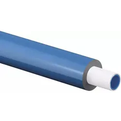 Uni Pipe Uponor PLUS 5-Schicht Verbundrohr 20x2.25 mm - Vorisoliertes PE-RT Rohr mit blauer Isolierung, ideal für effiziente Heizungs- und Sanitärinstallationen, 75 m Rolle.
