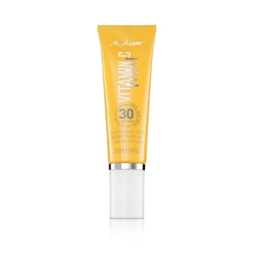 M. Asam VITAMIN C Protect Schützendes Fluid (50 ml) – Pflegendes Sonnenschutz Fluid mit LSF 30, 3-in-1 Schutz vor UV-, Infrarot- & Blue Light, gegen lichtbedingter Hautalterung, Gesichtspflege