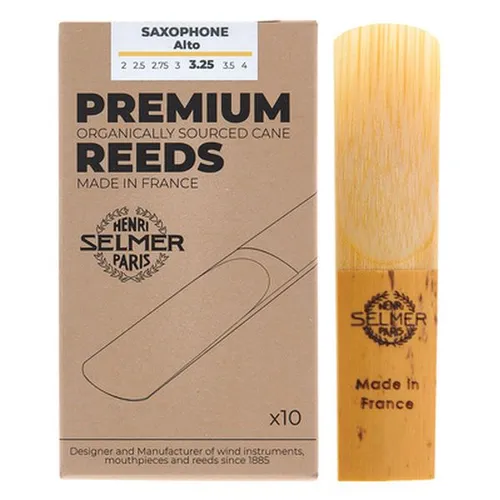 Selmer Premium Alto Saxophone 3.25 - Instrumentenzubehör; Hochwertige Blätter für Altsaxophon mit biologisch angebautem Holz für warmen Klang und hohe Stabilität. 100% plastikfrei verpackt, ideal für umweltbewusste Musiker.