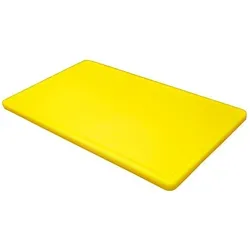METRO PROFESSIONAL Schneidebrett GN 1/1, gelb - Schneidebrett aus hochdichtem Polyethylen (HDPE) mit Saftrille, ideal für Profiküchen und entspricht den Gastro-Norm-Standards.