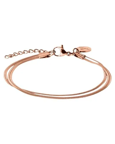 Purelei® Two Layers Armband (Rosegold) – Elegantes Damen Armband aus Edelstahl - Hochwertiges, wasserfestes Armband in Roségold für individuelle Styles. Verstellbare Länge von 16-19 cm, ideal zum Layering und für besondere Anlässe.