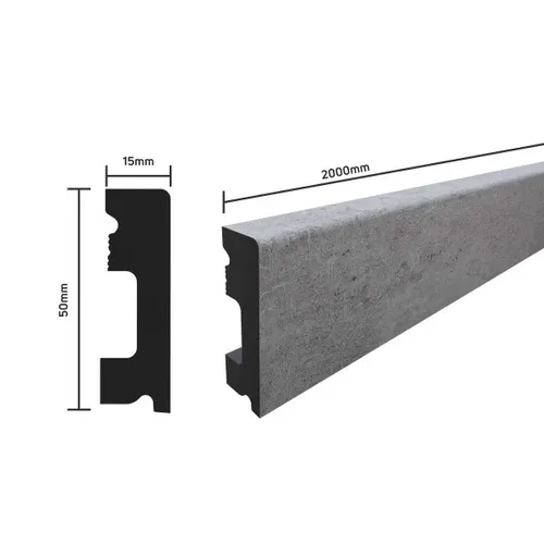 SELITSTYLE Sockelleiste FBL50 Fliese Patio 2000 x 50 x 15 mm wasserfest