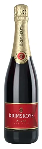 Krimskoye Sekt rot Cuvee mild 0,75 Liter - Milder Rotwein aus Deutschland mit 12% Alkoholgehalt, ideal für gesellige Anlässe und besondere Momente.
