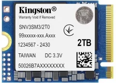 Kingston 2000G NV3 M.2 2230 NVMe SSD - 2 TB - Festplatte mit ultraschneller NVMe-Technologie und 6000 MB/s Lese- und Schreibgeschwindigkeit, ideal für Gaming und kreative Anwendungen.