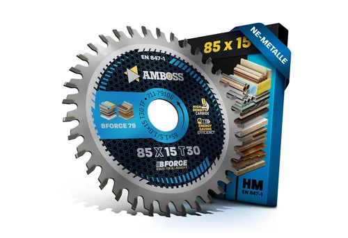 Amboss Werkzeuge Kreissägeblatt HM Kreissägeblatt - 85 x 1.5/1.0 x 15 Z30 TF