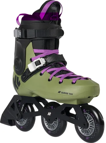 Inlineskates SURGE 100 Unisex 44,5 - Inlineskates für Komfort und Stabilität, mit Hardboot-Design, 360-Grad-Support und langlebigen Aluminium-Frame für schnelles Fahren.