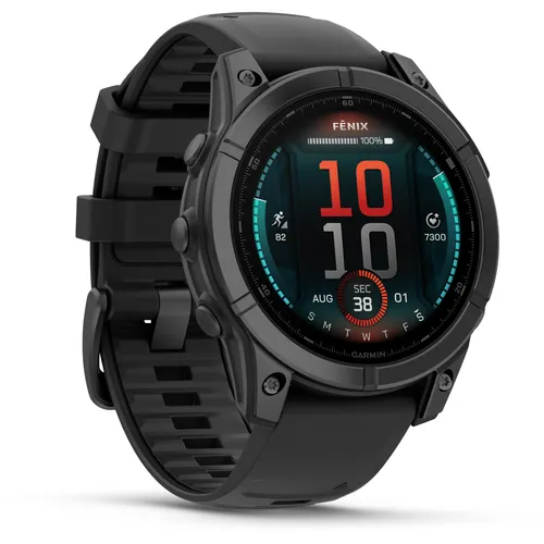 GARMIN fēnix E 47 mm Smartwatch - schwarz, schiefergrau, 21 Tage Akkulaufzeit und umfassende Gesundheitsüberwachung