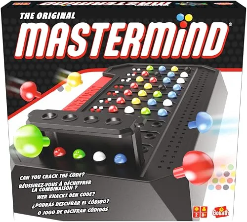 Goliath Mastermind - Das Original Klassik Brettspiel für 2 Personen - Gesellschaftsspiel für 2 Spieler ab 8 Jahren, fördert strategisches Denken und macht jede Runde einzigartig. Knacken Sie den Code schneller als Ihr Gegner und werden Sie Mastermind!