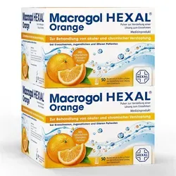 Macrogol HEXAL Orange - Sanfte Hilfe bei Verstopfungen - Arzneimittel zur Behandlung akuter und chronischer Verstopfungen mit Macrogol 3350, der die Darmtätigkeit anregt und für einen angenehmen Orangen Geschmack sorgt.