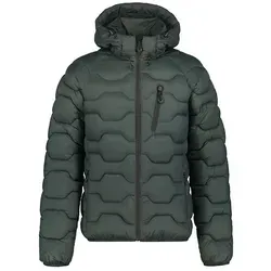 Icepeak Steppjacke "Branch" - Dunkelgrün - Größe 50 - Moderne Steppjacke für Herren mit wasserabweisenden Eigenschaften. Ideal für kühle Tage, mit verstellbarer Kapuze und praktischen Reißverschlusstaschen.