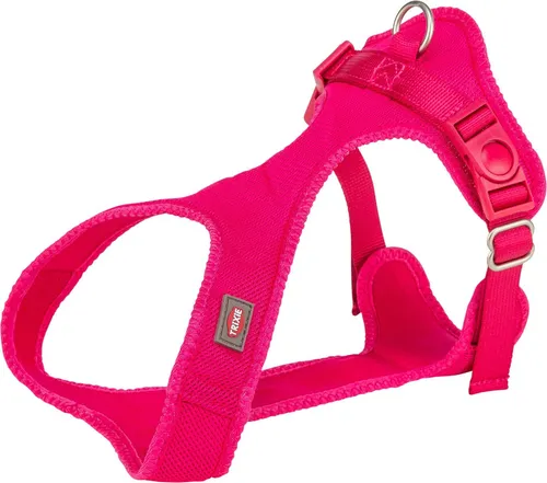 TRIXIE Hunde-Geschirr Comfort Soft Touren-Geschirr - fuchsia - 25–35 cm - Bequemes Touren-Geschirr für Hunde in fuchsia, ideal für lange Spaziergänge. Das weiche Gurtband sorgt für hohen Tragekomfort und optimale Anpassung.
