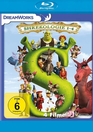 Shrek - Die komplette Geschichte / Shrekologie Teil 1+2+3+4 # BLU-RAY-NEU