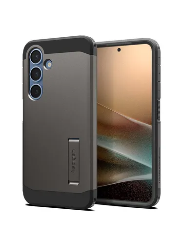 Spigen Tough Armor (AI) MagFit Hülle für Samsung Galaxy S25 Plus - Standard Handyhüllen mit integrierten Magneten für MagSafe, doppelschichtiger Schutz und Kickstand-Funktion für flexiblen Einsatz.