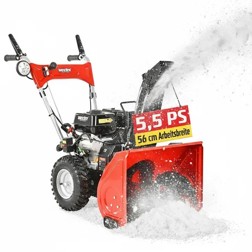 Hecht 9555 SE Benzin-Schneefräse - 56cm, 4 kW, 5,5 PS, Elektrostart, leistungsstark und ideal für den Winterdienst