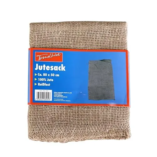 TrendLine Jutesack 50 x 80 cm - Gartenabfallsack aus robustem Jute, ideal für umweltfreundliche Entsorgung von Gartenabfällen und Kompost.