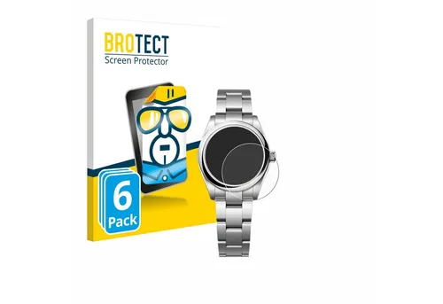BROTECT Displayschutzfolie Schutzfolie für Rolex Oyster Perpetual 31, 6 Stück, 6 Stück, Displayschutz Schutz Folie Klar Transparent