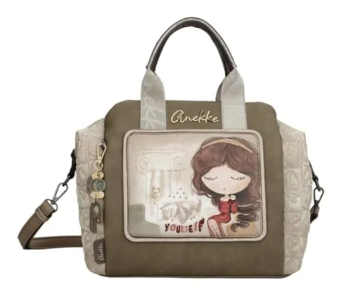 Bolso mediano de asa corta Muse - Stylische Handtasche mit Reißverschluss, ca. 34x23x15 cm, bietet viel Stauraum mit mehreren Fächern für optimale Organisation und täglichen Komfort.