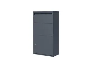 Westmann Pollux Briefkasten mit Paketbox | Freistehend in Anthrazit - Briefkästen mit Paketbox von Westmann: Sicherer, kontaktloser Empfang von Päckchen rund um die Uhr – dank robustem, UV-beständigem Stahl und modernem Design.