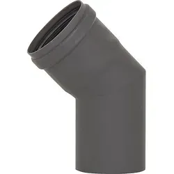 Pellet-Abgasrohr-Bogen 45° Ø 80 mm, lackiert, mit Silikondichtung