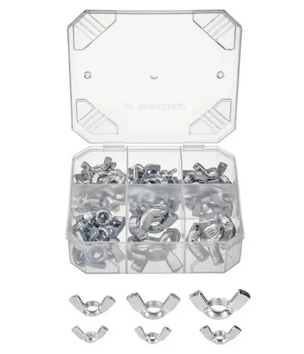 Parkside Schrauben-Set Flügelmutter-Sortiment, 76-teilig