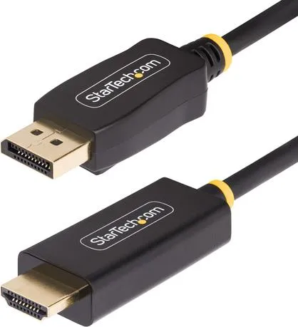 StarTech.com 2m DisplayPort zu HDMI Adapterkabel 4K 60Hz - Hochwertiges 2m Adapterkabel von DisplayPort zu HDMI, unterstützt 4K 60Hz und HDR für brillante Bildqualität. Ideal für den Anschluss von Desktop-PCs an HDMI-Monitore.