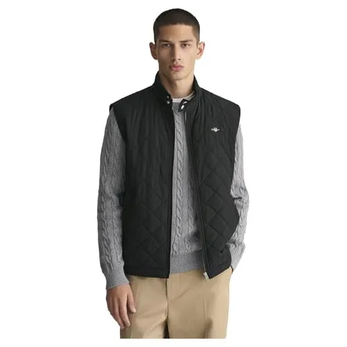 Gant Steppweste QUILTED WINDCHEATER VEST - Herren-Westen mit umweltfreundlicher Wattierung aus recyceltem Polyester, wasserabweisend und ideal für lässige Outdoor-Aktivitäten in Größe XXXL.