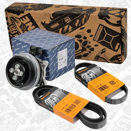 Wasserpumpe PIERBURG mit Keilrippenriemen CONTI für AUDI SEAT SKODA VW 1,4 TSI - Wasserpumpen-Kit mit Keilrippenriemen für zuverlässige Motorkühlung, kompatibel mit AUDI, SEAT, SKODA und VW. Hohe Qualität und einfache Installation.