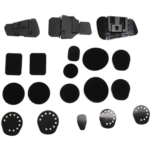 Cardo Refreshment KIT für PACKTALK/FREECOM X/Spirit Sporthelm - Motorrad-Headsets, umfassendes Set zur Erneuerung von PADS, VELCROS und Mikrofonschwämmen für optimale Klangqualität und Benutzerkomfort.