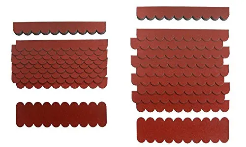 Birsppy Mini Dachschindeln,Rot,Dachpappe,Vogelhäuser,Kaninchenstall,Holzgestell,Betonsäulenüberdeckung,Sandkastendächer,Hundehütte,Briefkasten,Geräteschuppen