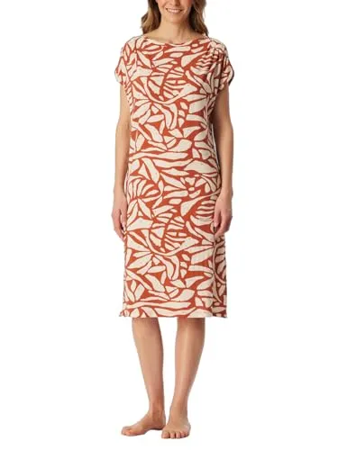 Schiesser Damen Nachthemd Kurzarm - Eleganz und Komfort in 100 cm - Stilvolles Schiesser Damen Nachthemd aus hochwertigem Modal Jersey für angenehmen Tragekomfort. Ideal für entspannte Nächte und erholsame Stunden.