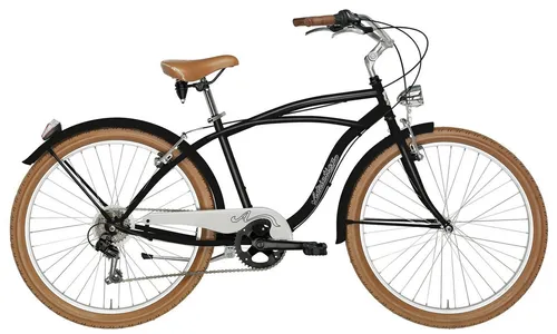Adriatica Cruiser 26 Zoll, 6-Gang Kettenschaltung - Beachcruiser für entspannte Fahrten, ideal für Stadt und Strand, mit robuster Kettenschaltung und einem zulässigen Gesamtgewicht von 120 kg.