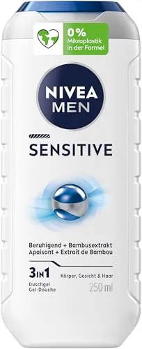 NIVEA MEN SENSITIVE 3in1 Duschgel 250 ml - Vielseitiges Duschgel für Männer, reinigt sanft und pflegt die Haut, ideal für die tägliche Anwendung.