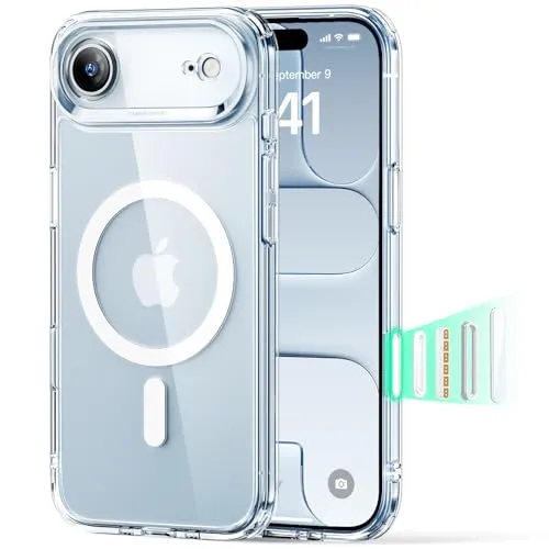 ESR für iPhone Air Hülle mit Kamerasteuerung Capture Button, Kompatibel mit Magsafe, Handyhülle für iPhone 17 Air Case, Anti-Vergilbung, Zertifizierter Militärschutz Starke Stoßfest, Klar