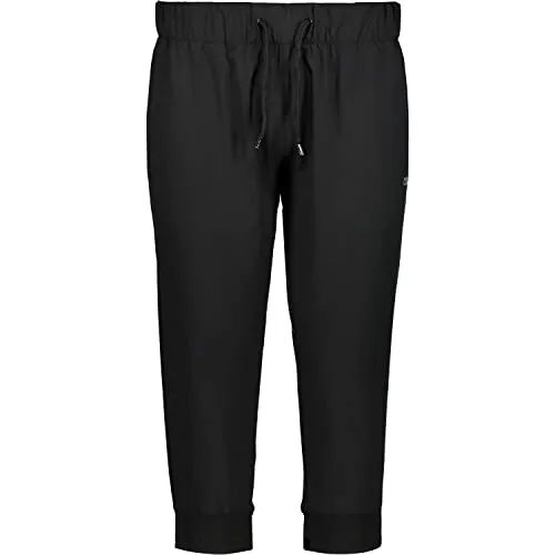 CMP 3/4-Sporthose für Damen - Schwarz, D46 - Leichte 3/4-Sporthose mit verstellbarem Taillenzug und praktischen Seitentaschen. Ideal für aktive Frauen, die Wert auf Komfort und Funktionalität legen.