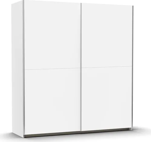 rauch Schwebetürenschrank SATURN - Alpinweiß, Made in Germany - Moderner Schwebetürenschrank mit 2 Kleiderstangen und variablen Einlegeböden. Hochwertige Verarbeitung und pflegeleicht, ideal für jedes Schlafzimmer.