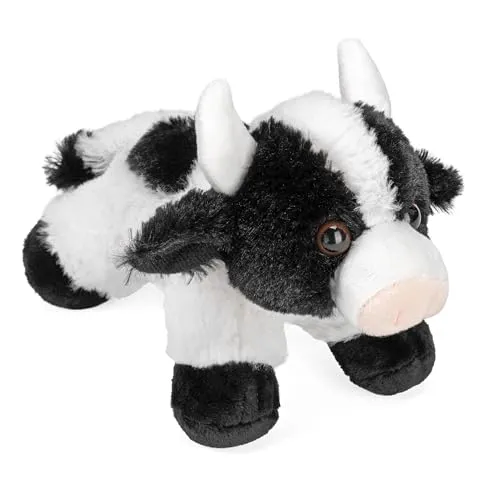 Wild Republic Hug'ems Plüschtier, Kuscheltier, Kuh 18cm