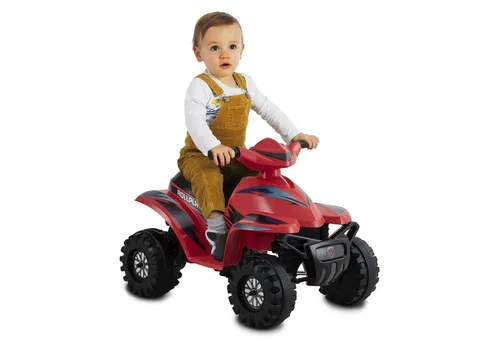 Rollplay Mini Elektro-Quad Racing für Kinder - Elektrofahrzeug für Kinder ab 1,5 Jahren, ideal für die Entwicklung motorischer Fähigkeiten mit sicherem 1-Knopf-Betrieb und 3 km/h Geschwindigkeit.