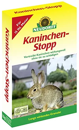 Neudorff Kaninchen-Stopp – Vertreibt Kaninchen effektiv und verhindert Unterhöhlungen von Terrassen, Wegen und Mauern, 1 kg