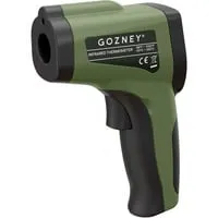 Infrarot Thermometer grün/schwarz - Digitales Thermometer für präzise Temperaturmessungen von -50 °C bis 550 °C, ideal für schnelle, berührungslose Messungen in verschiedenen Anwendungen.