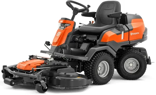 Husqvarna Rider R 420TsX AWD Frontmäher 122 cm - Rasenmäher mit Allradantrieb, 19 PS 4-Takt Motor und innovativem Hydrostatik-Getriebe für müheloses Mähen in jedem Terrain.